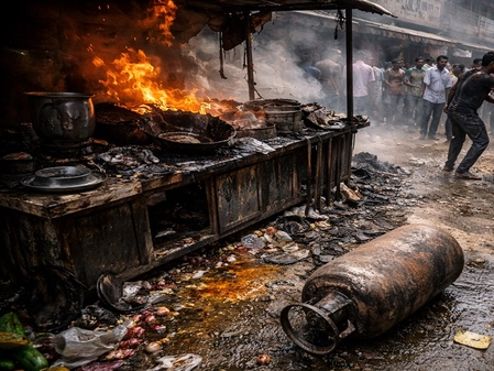 Bihar: LPG Cylinder Explosion in West Champaran Injures 11