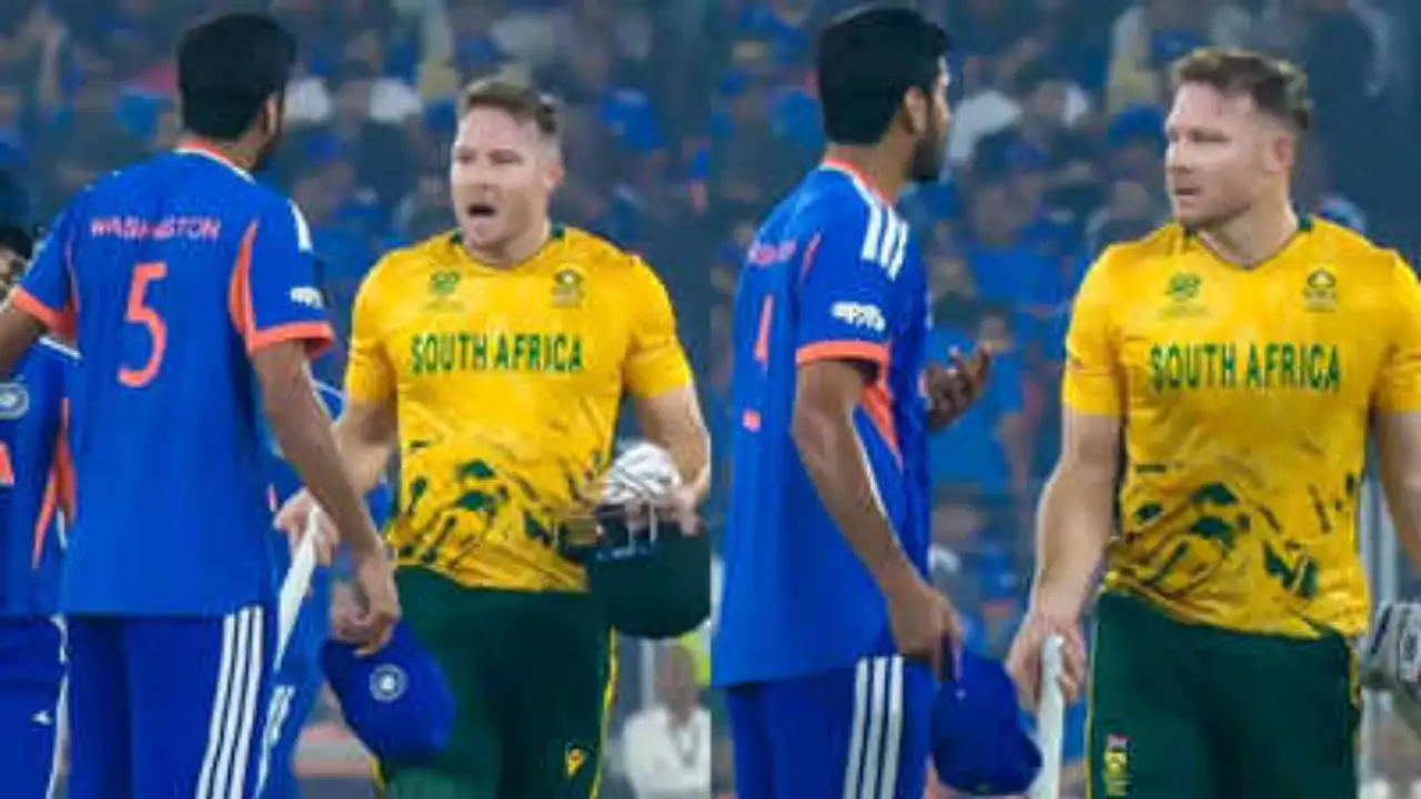 Washington Sundar and David Miller's Fiery Clash: Watch