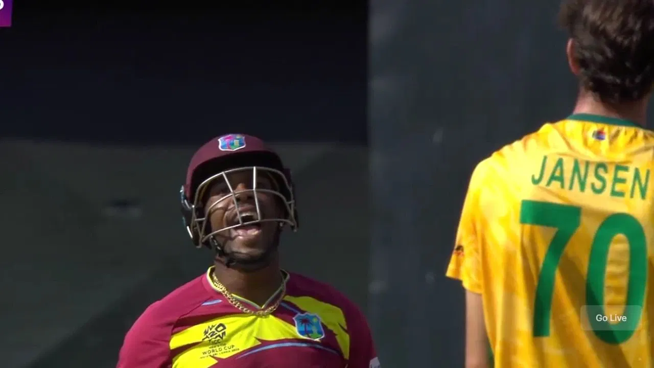 Forde Smashes Jansen, Sparks Fight in T20 World Cup Clash