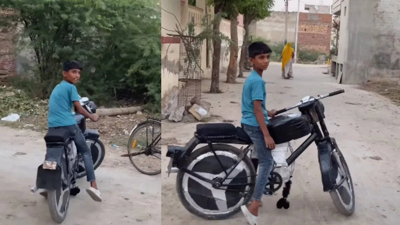 Child Transforms Bicycle into Bullet Bike: Incredible Ingenuity!