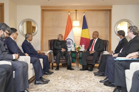 Vice President Radhakrishnan Meets Seychelles President to Strengthen Ties
