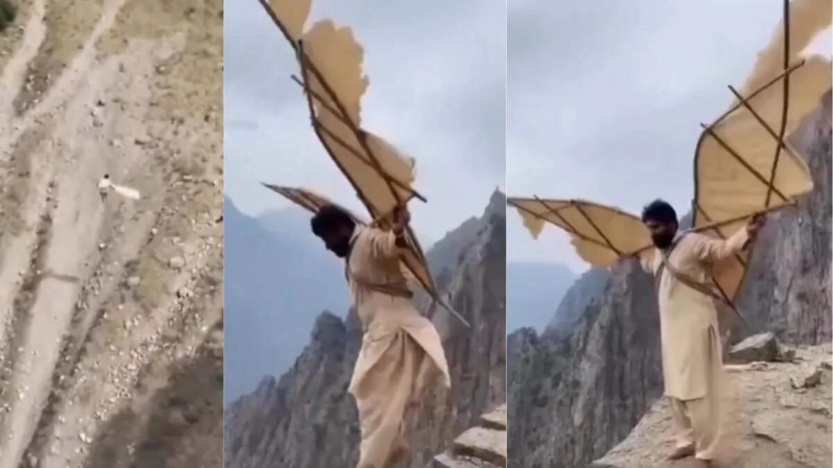 Man's Attempt to Fly from High Hill Creates a Stir