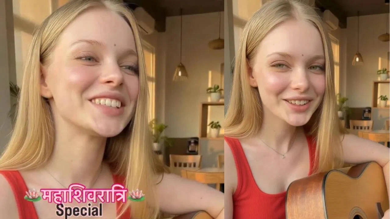 Foreign girl sings Mahadev song, goes viral; users say 'won hearts'