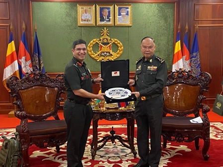 Strengthening Military Ties: India-Cambodia Officials Meet
