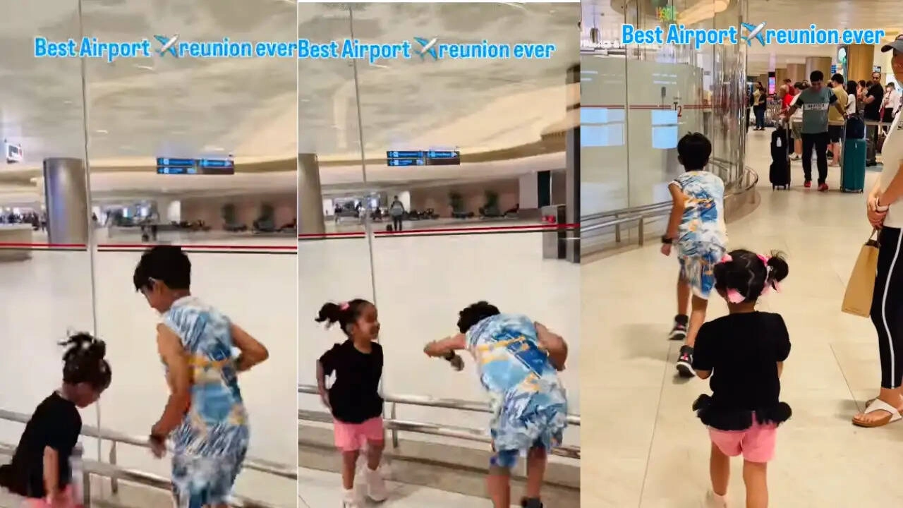 Kids Create Joyful Scene at Airport Upon Seeing Their Father