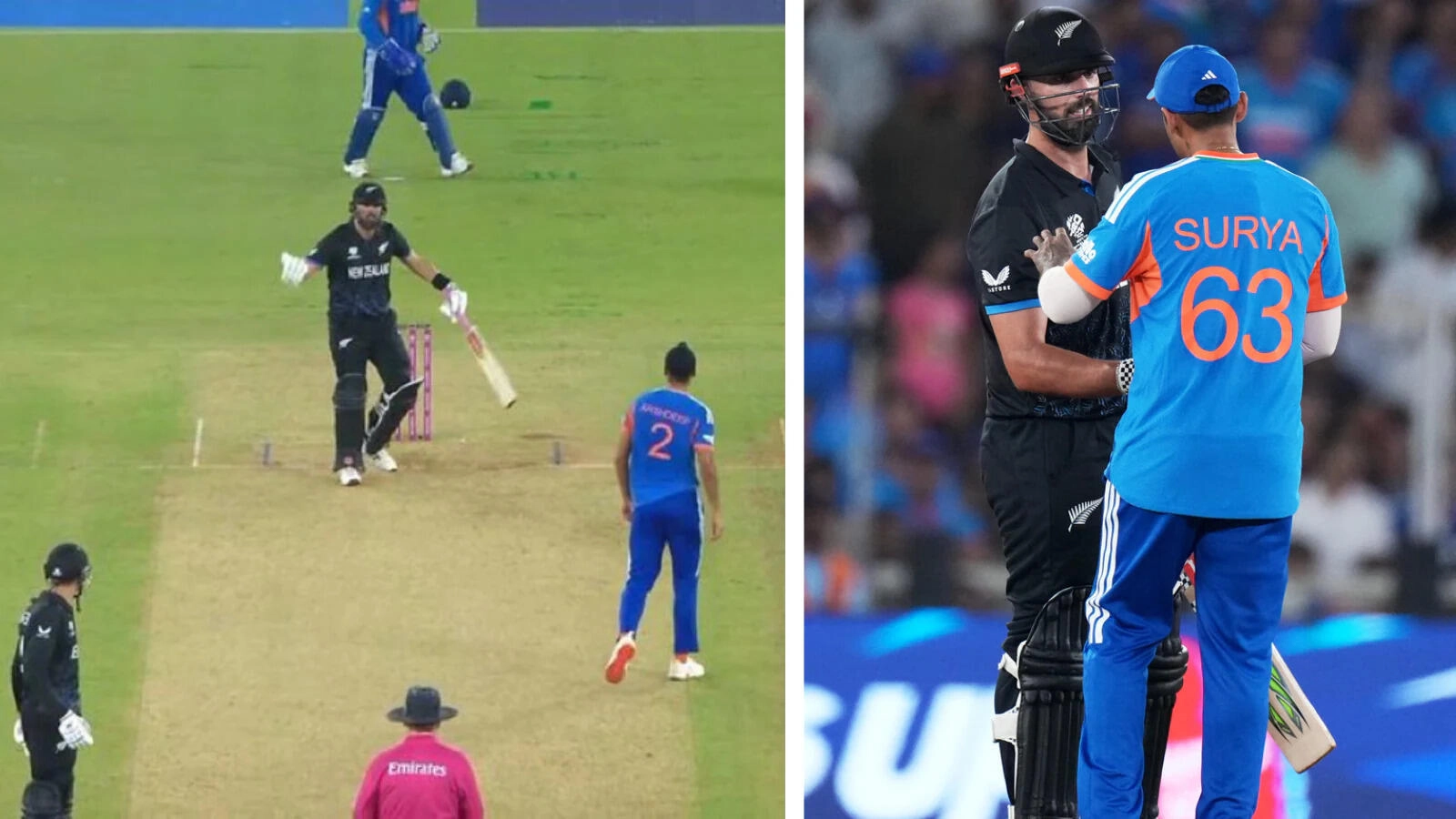 Tension on Field: Daryl Mitchell Reacts to Arshdeep Singh's Throw