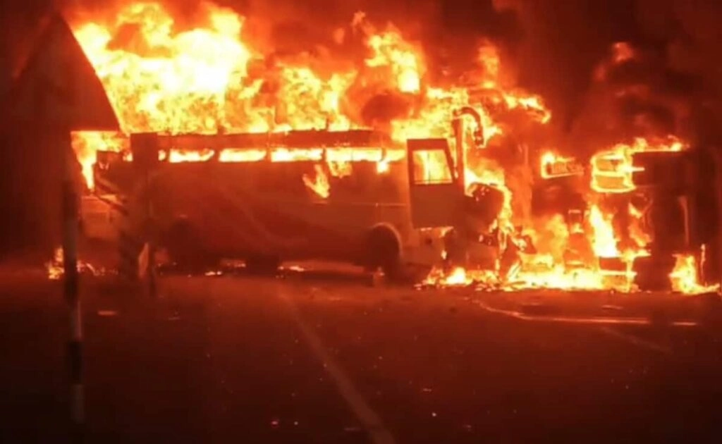 14 Killed in Bus Fire Accident in Andhra’s Markapuram District