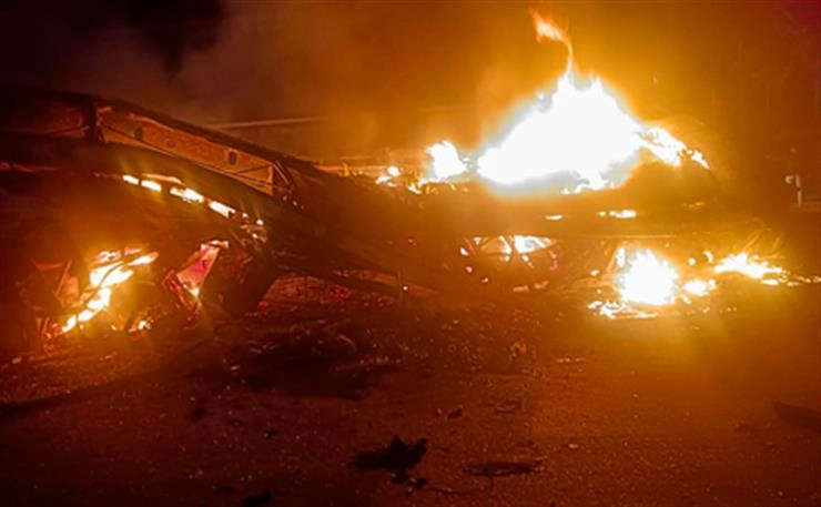 Tanker fire on Rajasthan's Nagaur Highway; driver escapes safely