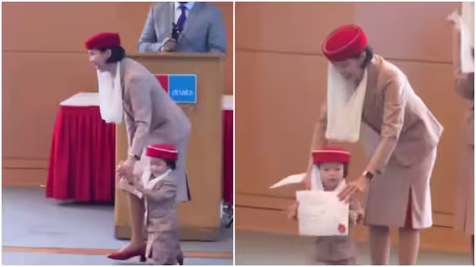 Mom-Daughter Bond: Matching Outfits at Graduation Ceremony!