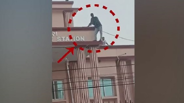 Drunk Ambulance Driver Climbs Roof of Cuttack Police Station