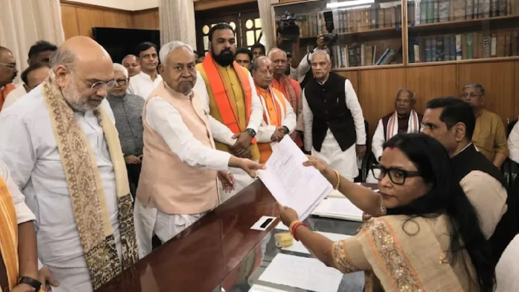 Nitish Kumar Nominates for Rajya Sabha; Amit Shah Present