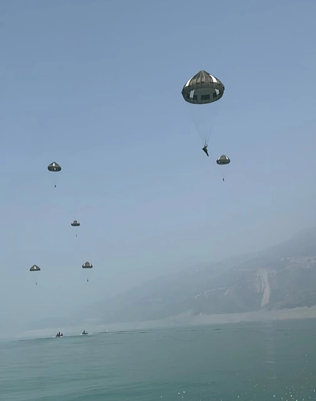Army Soldiers Conduct Special Parachute Training at Tehri Dam