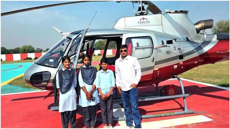 Three Daughters of Govt School Excel, Top Three in Test