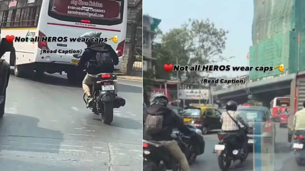 Viral Video: Biker's Brave Act Clears Path for Ambulance