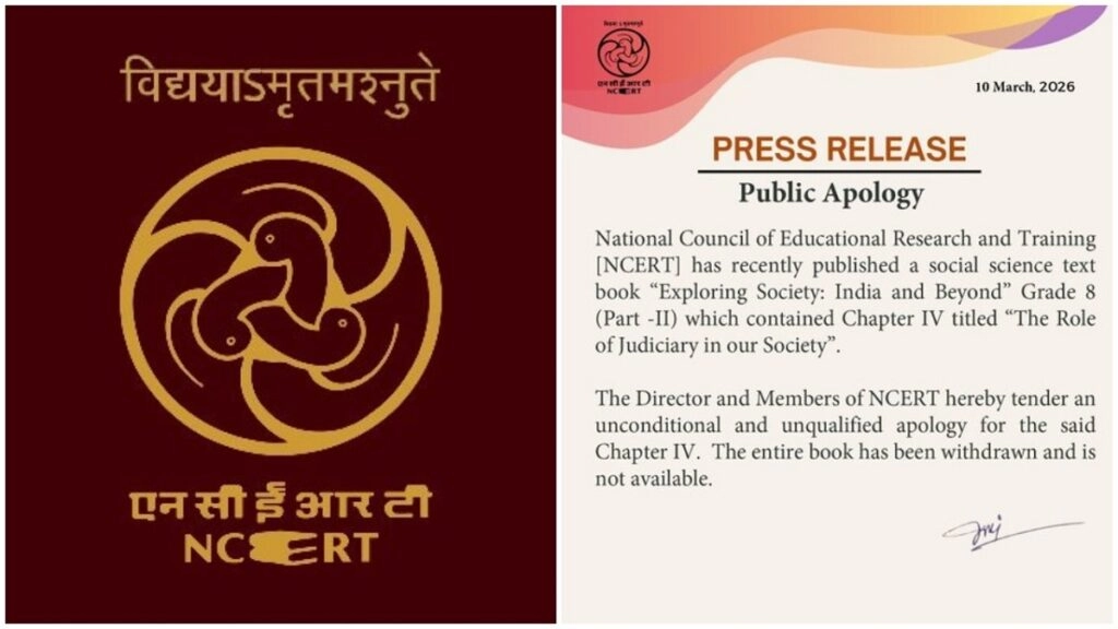 NCERT Apologizes for Returning Book on Judicial Corruption
