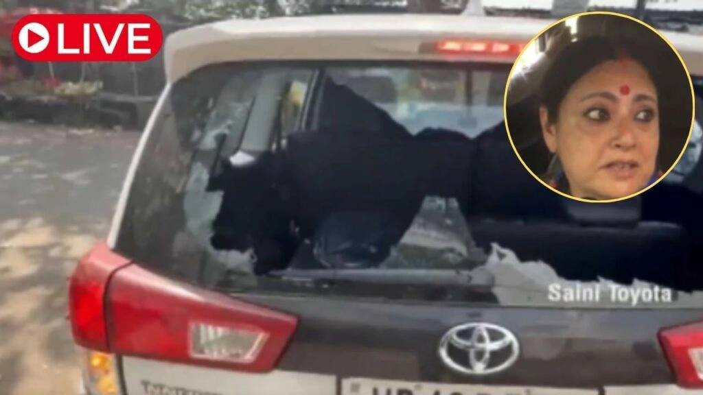 BJP Candidate Agnimitra Paul's Car Attacked in Breaking News