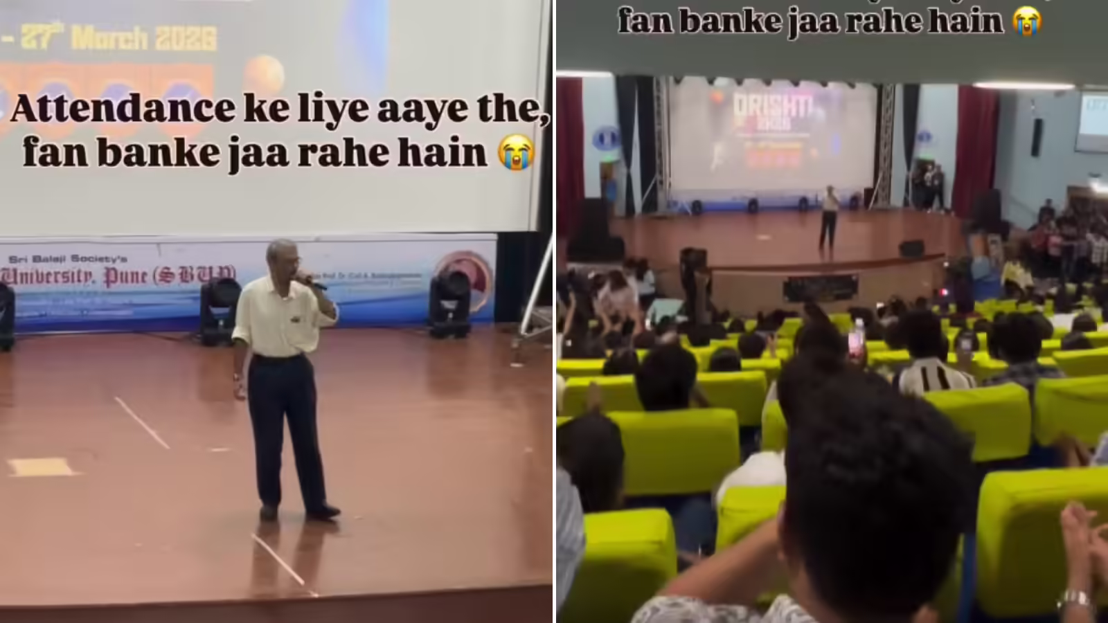 Professor Dazzles on Stage, Students Request 'Once More' Video Viral