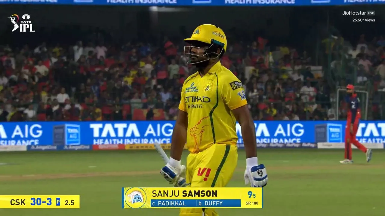 Sanju Samson's Struggles Continue as CSK Falters in IPL 2026