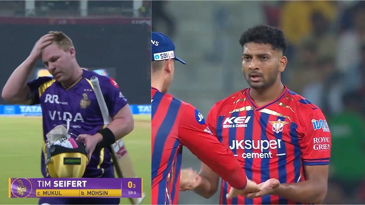 Mohsin Khan's Fiery Send-Off to Tim Seifert in KKR vs LSG