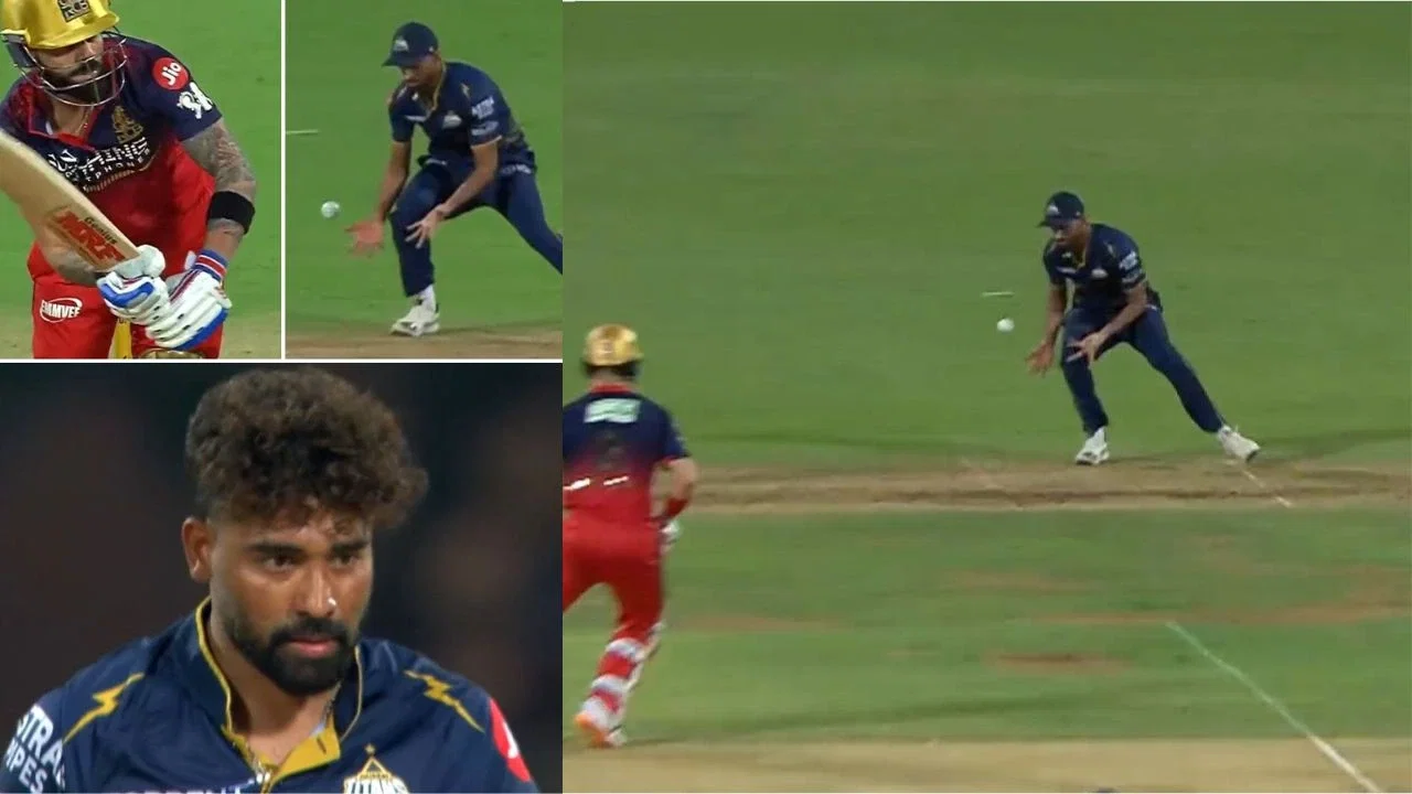 Sundar Drops Kohli on First Ball in RCB vs GT Match