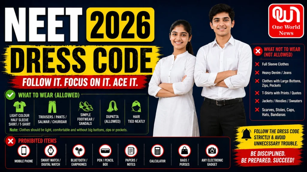 NEET 2026 Dress Code: Guidelines for Boys, Girls, and Footwear