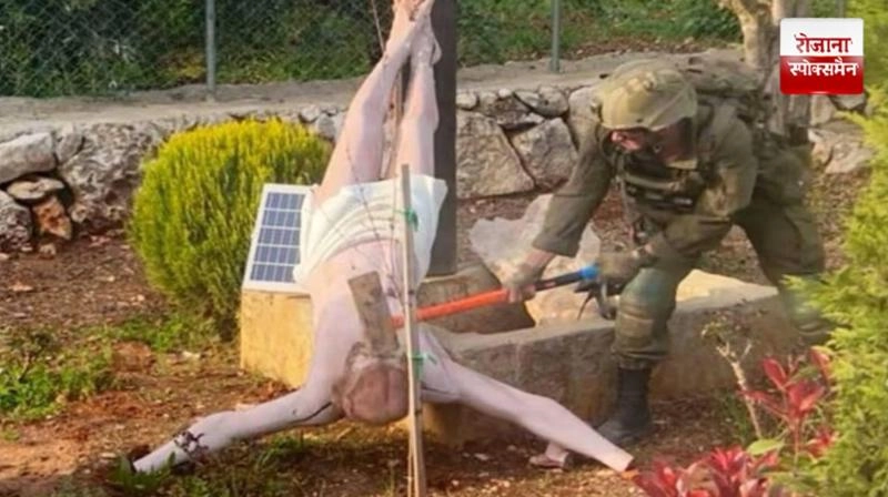 Israeli Soldier Disrespects Jesus Statue in Lebanon