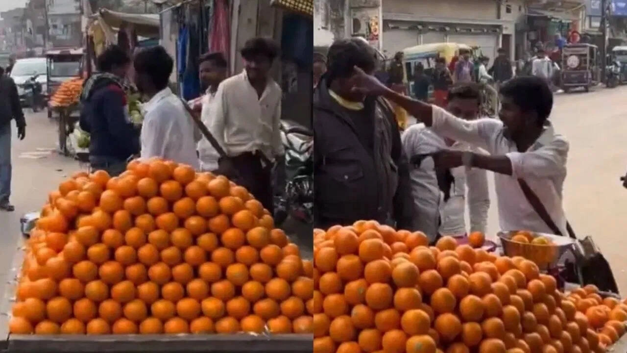 Viral Video of Unique Orange Seller Sparks Online Buzz