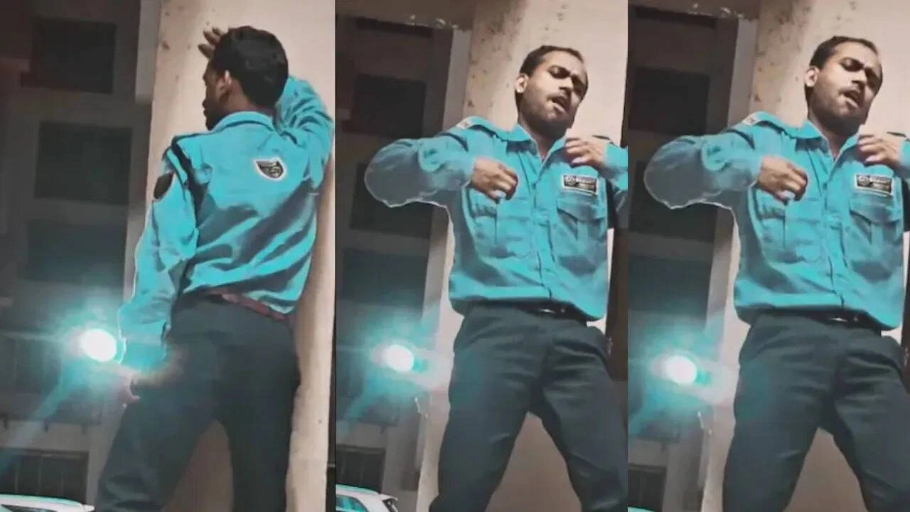 Security Guard's Impressive Dance to 'Hum Pyaar Karne Wale'