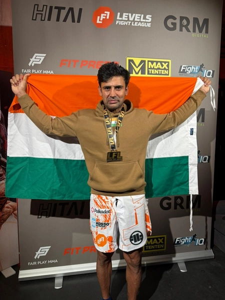 Sangram Singh Wins Hat-trick, First Indian MMA Champion in Argentina