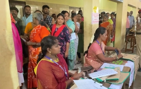 Voting ongoing in Puducherry; BJP appeals for strong NDA mandate