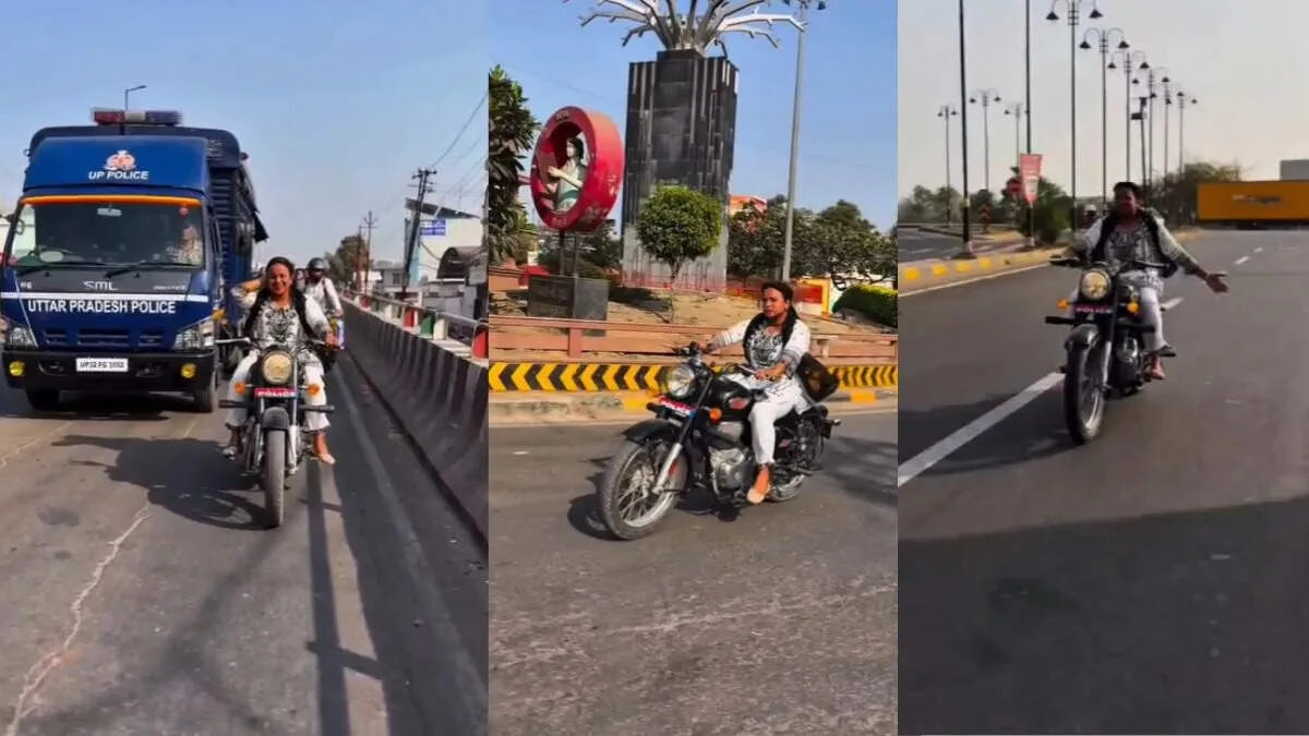 Viral Video of Woman's Dangerous Stunt on Highway Raises Safety Concerns