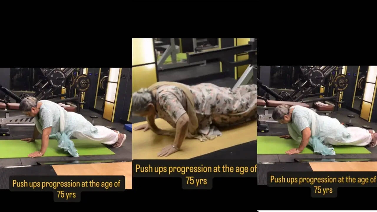 Grandma Stuns Everyone with Her Push-Up Fitness Skills