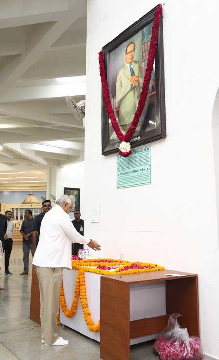 Gujarat CM, Ministers, and MLAs Pay Tribute to Dr. Ambedkar