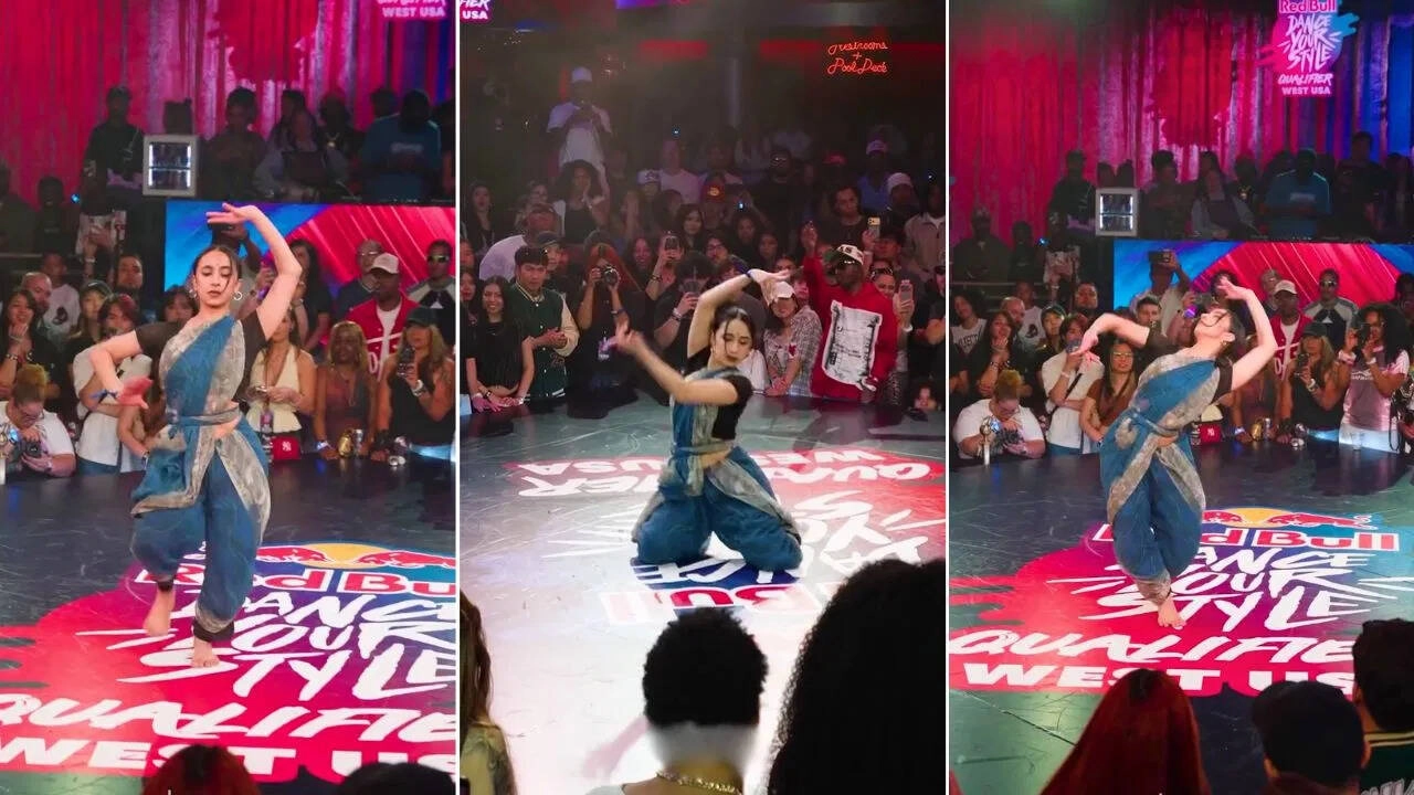 Desi Girl's Hip-Hop Fusion in Saree Creates a Sensation!