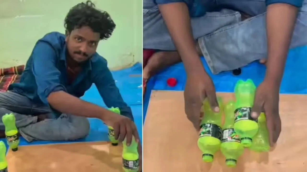 Unique Table Made from Cold Drink Bottles Wins Hearts Online