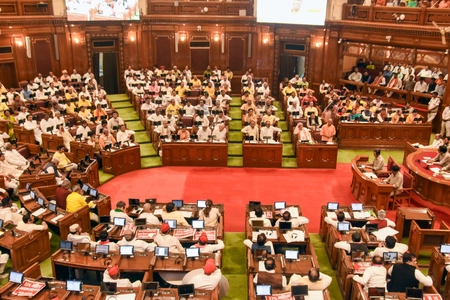 UP Assembly Clash Over Women's Reservation Amidst Protest