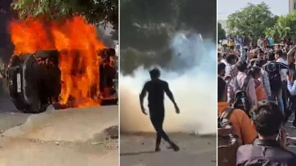 Noida Sector 60 Protest Over Salary Dispute: Arson and Vandalism