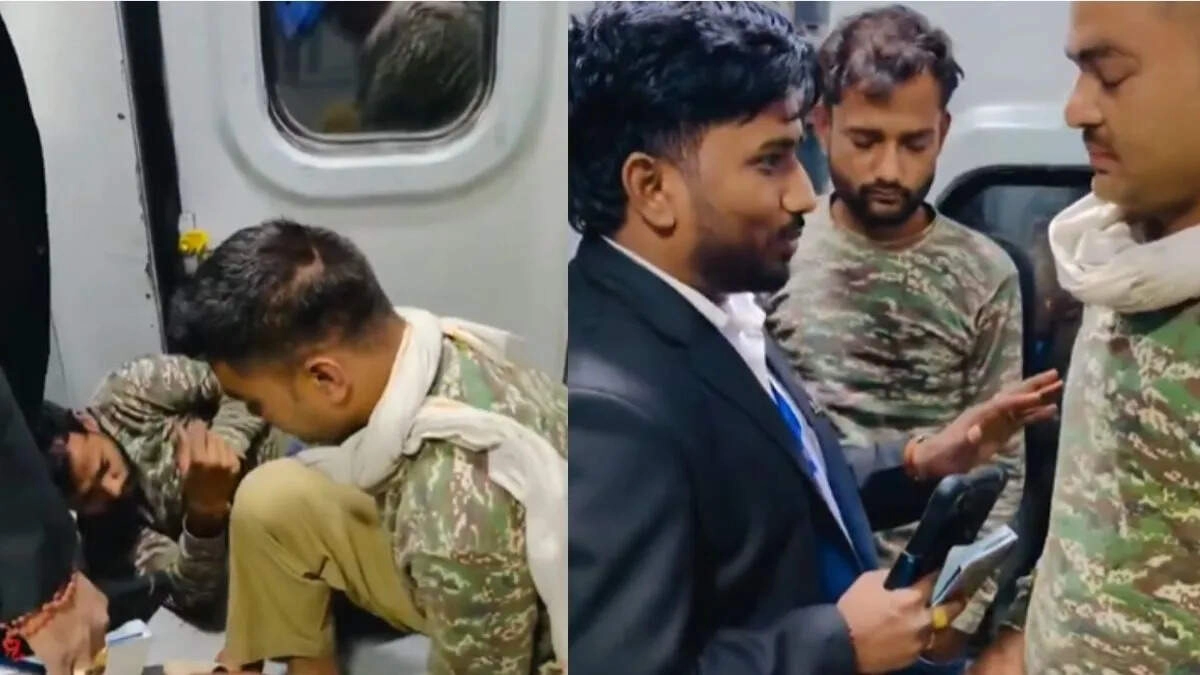 Indian Soldiers Sleep by Toilet; TTE's Kind Act Goes Viral
