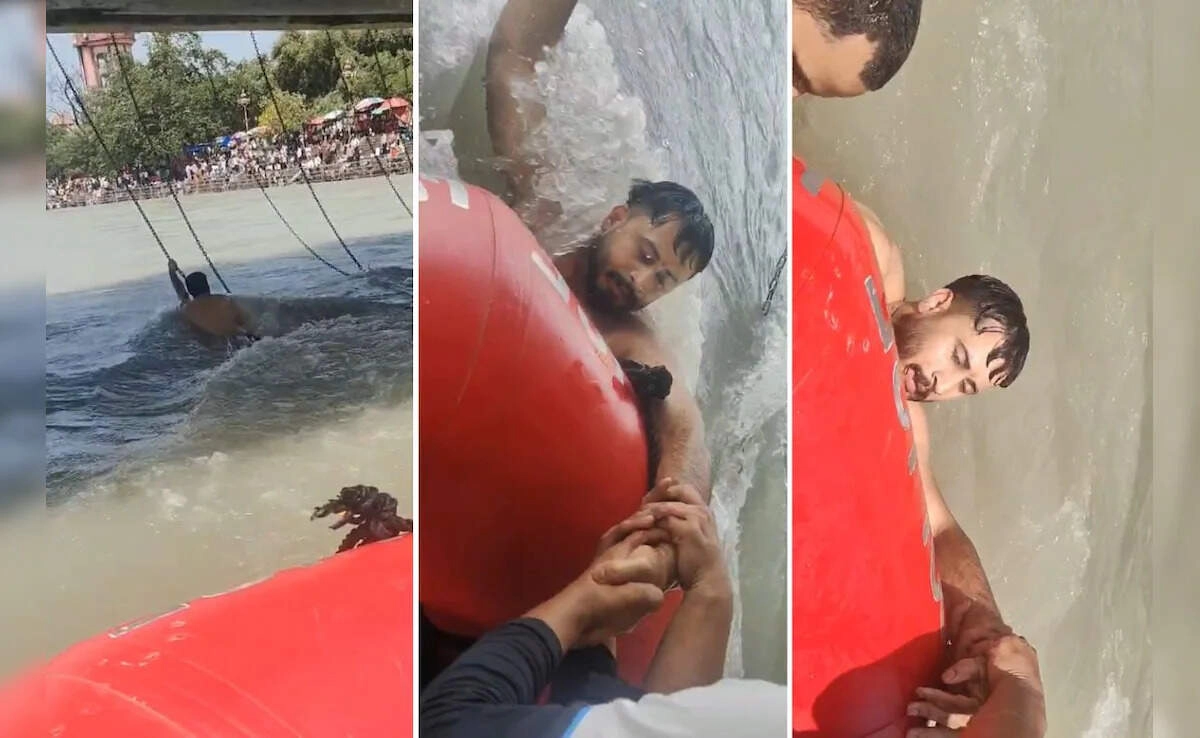 Girl Saves Young Man from Swift Ganges Current with Dupatta