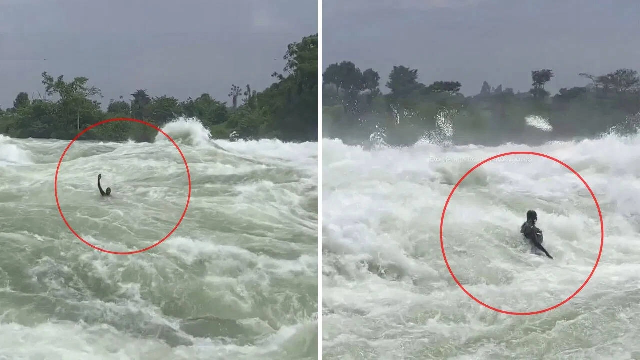 Viral Video: Man's Thrilling Adventure on Uganda's Dangerous River