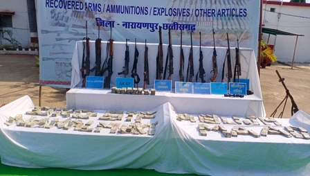 Chhattisgarh: Over ₹1 Crore Cash and Weapons Seized in Narayanpur