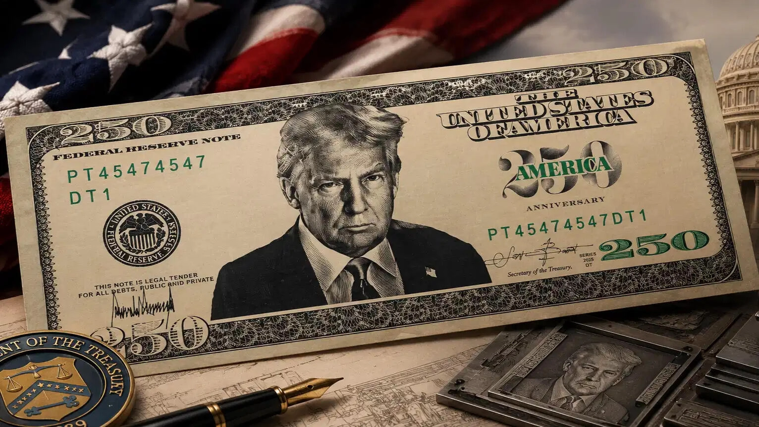 Debate Over Trump's Image on $250 Bill: 150-Year Rule Change Ahead