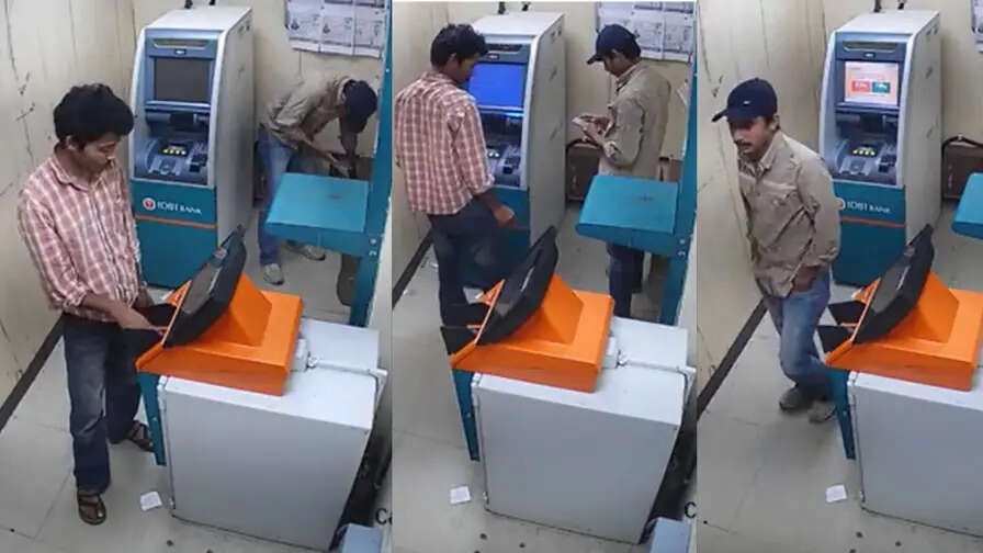 जयपुर: CDM मशीन से 5 मिनट में उड़ाए 38 हजार, CCTV में देखें