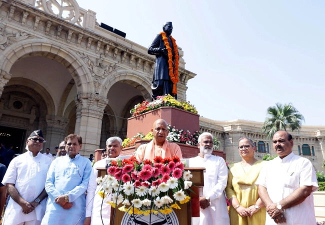CM Yogi Honors Chaudhary Charan Singh as Farmers' Messiah