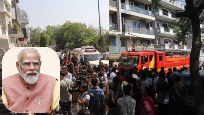 PM Modi mourns 9 Delhi fire victims, announces Rs 2 lakh aid.