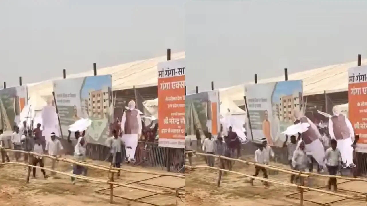 Viral Video of PM Modi Cutout Sparks Controversy in Hardoi