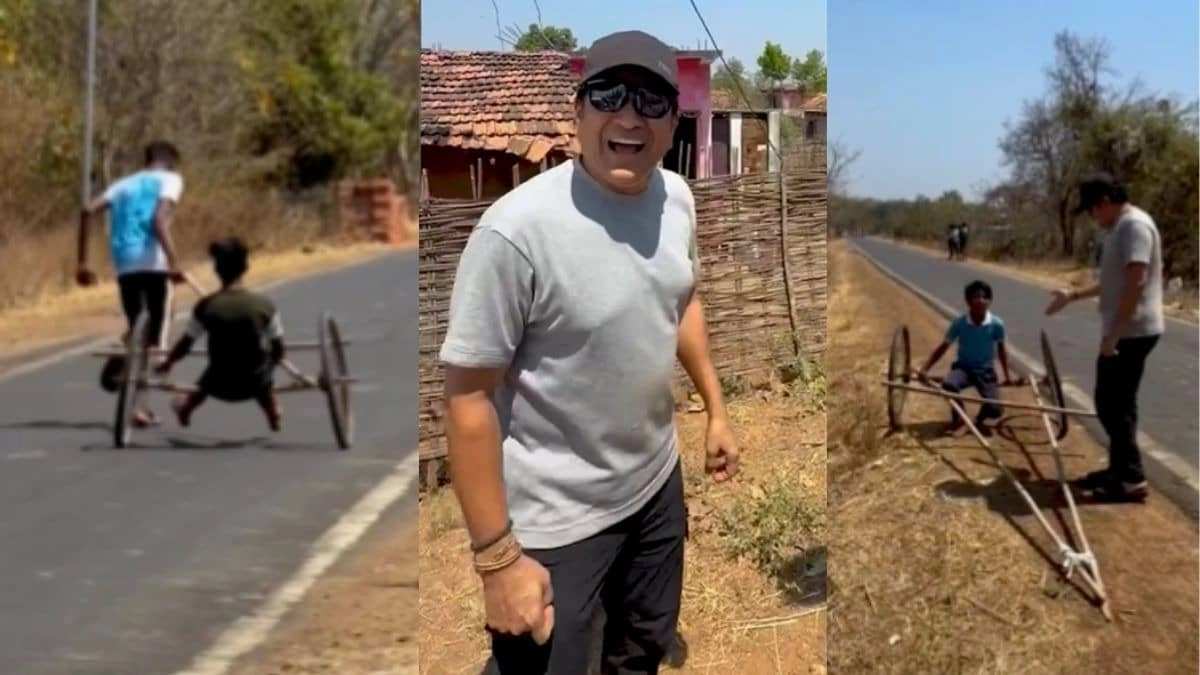 Sachin Tendulkar Praises Village Kids' Desi Car, Video Goes Viral