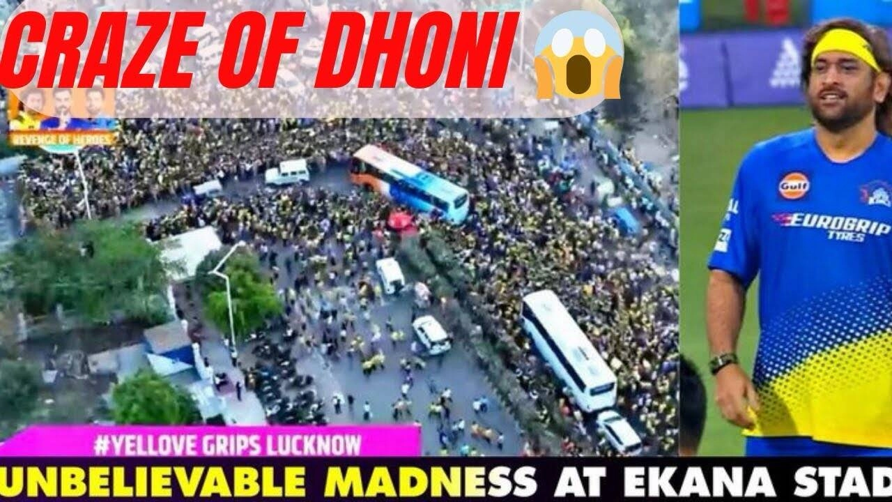 Dhoni's Craze in Lucknow: Ekana Stadium Drenched in Yellow