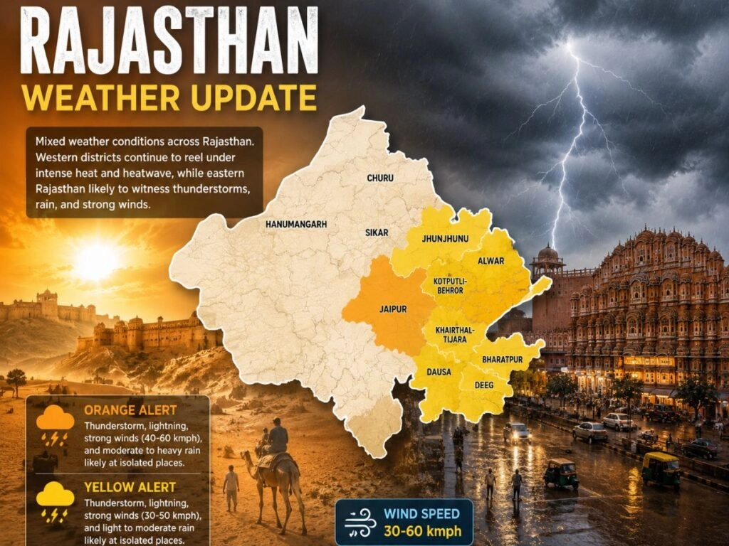 Rajasthan Weather Update: Thunderstorms in Jaipur, 10-Day Forecast
