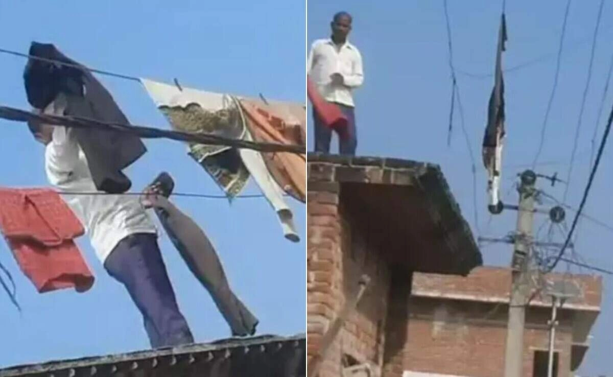 Man Dries Clothes on High Voltage Wire, Shocks Viewers Online